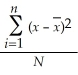 From the standard deviation formula, s² ⁼ , identify the estimator.