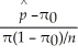 <strong>Use the data given below to answer the following question(s). In a lower one-tailed hypothesis test, chosen level of significance = 0.10, true mean = 30, sample size = 55, and t-test statistic = -1.76. Which of the following computes the test statistic for a one-sample test for proportions?</strong> A)z = B)z = C)z = D)z =