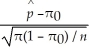 <strong>Use the data given below to answer the following question(s). In a lower one-tailed hypothesis test, chosen level of significance = 0.10, true mean = 30, sample size = 55, and t-test statistic = -1.76. Which of the following computes the test statistic for a one-sample test for proportions?</strong> A)z = B)z = C)z = D)z =
