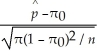 <strong>Use the data given below to answer the following question(s). In a lower one-tailed hypothesis test, chosen level of significance = 0.10, true mean = 30, sample size = 55, and t-test statistic = -1.76. Which of the following computes the test statistic for a one-sample test for proportions?</strong> A)z = B)z = C)z = D)z =