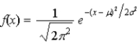 The probability density function for the normal distribution is,    