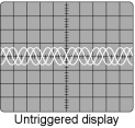    -This display in Figure 8 -3 illustrates maladjustment of which control on the oscilloscope? A) volts/div B) intensity C) coupling D) trigger level