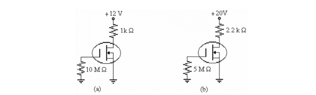   -Refer to a) in the figure above. If ID = 4 mA, the value of VDS is A) 12 V. B) 0 V. C) 4 V. D) 8 V.
