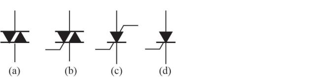 <strong> Figure 4 Refer to Figure 4. The symbol for a diac is</strong> A)(a) B)(b) C)(c) D)(d)