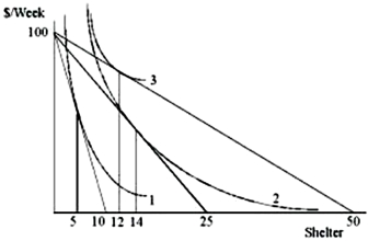 Which of the following price-quantity data would not be part of the demand curve derived from the graph below?   A) Price = 0, quantity = 10 B) Price = 10, quantity = 5 C) Price = 4, quantity = 14 D) Price = 2, quantity = 12