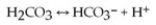 One of the buffers that contribute to pH stability in human blood is carbonic acid (H2CO3) . Carbonic acid is a weak acid that, when placed in an aqueous solution, dissociates into a bicarbonate ion (HCO3−)  and a hydrogen ion (H+) , as noted below.   If the pH of blood increases, one would expect ________. A)  a decrease in the concentration of H2CO3 and an increase in the concentration of HCO3− B)  an increase in the concentration of H2CO3 and a decrease in the concentration of HCO3− C)  a decrease in the concentration of HCO3− and an increase in the concentration of H+ D)  an increase in the concentration of HCO3− and a decrease in the concentration of OH− E)  a decrease in the concentration of HCO3− and an increase in the concentration of H2CO3 and H+
