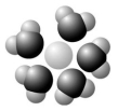 Based on your knowledge of the polarity of water molecules, the solute molecule depicted here is most likely ________.   A)  positively charged B)  negatively charged C)  without charge D)  hydrophobic E)  nonpolar