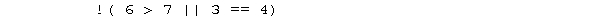 What will the following expression evaluate to?   A) 0 B) 6 C) -1 D) true E) false