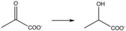 For the following reaction, what coenzyme is missing from the reactants?   A)  FADH<sub>2</sub> B)  NAD<sup>+</sup> C)  acetyl CoA D)  NADH E)  NADPH 