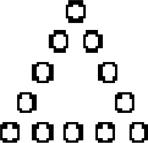 In an experiment with patients, a group of researchers used nonlinguistic hierarchical shape stimuli such as the example here. How did the results differ from those obtained with hierarchical letter stimuli?   A)  The results were the same regardless of whether letter stimuli or shape stimuli were used. B)  Neither patient group showed any local impairments when shape stimuli were used instead of letters. C)  Neither patient group showed any global impairments when shape stimuli were used instead of letters. D)  Neither patient group showed global or local impairments when shape stimuli were used instead of letters.
