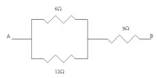 What is the resistance of the combination of resistors?   A)  4.0  \Omega  B)  12  \Omega  C)  13  \Omega  D)  14  \Omega  E)  15  \Omega