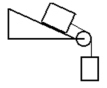 Two masses are connected by a string which passes over pulley with negligible mass and friction.One mass hangs vertically and one mass slides on a 30.0 degrees frictionless incline.The vertically hanging mass is 4.00 kg and the mass on the incline is 6.00 kg.The acceleration of the 4.00 kg mass is   A)  2.98 m/s<sup>2</sup>. B)  3.92 m/s<sup>2</sup>. C)  5.75 m/s<sup>2</sup>. D)  6.86 m/s<sup>2</sup>. E)  7.84 m/s<sup>2</sup>.