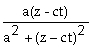 The electric field of a plane electromagnetic pulse in a vacuum is given by E<sub>x</sub> = E<sub>o</sub>   . What is the corresponding expression for the magnetic field? A) B<sub>y</sub> =     B) B<sub>y</sub> =     C) B<sub>y</sub> =     D) B<sub>y</sub> =     E) B<sub>y</sub> =    