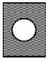 FIGURE 17-1   -Consider a flat steel plate with a hole through its center as shown in Fig. 17-1. When the plate's temperature is increased, the hole will A) expand only if it takes up more than half the plate's surface area. B) contract if it takes up less than half the plate's surface area. C) always contract. D) always expand. E) remain the same size.