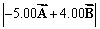 FIGURE 3-3   -Vectors   and   are shown in Fig. 3-3. What is   ? A) 31.8 B) -32.0   + -2.00   C) 1028 D) 34.0 E) -2.00   + -32.0  