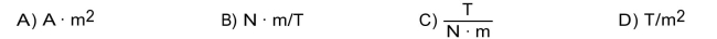 Choose the one alternative that best completes the statement or answers the question. Which of the following are units for the magnetic moment? (There could be more than one correct choice.)  <div style=padding-top: 35px> 