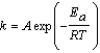 An enzyme catalyzes the decomposition of hydrogen peroxide at 20°C. The activation for the uncatalyzed reaction is 75.3 kJ/mol. The activation energy for the catalyzed reaction is 29.3 kJ/mol. By what factor is the rate of the reaction increased by the enzyme? Use the Arrhenius equation, which is given below, to determine the ratio of rate constants, k<sub>catalyzed</sub>/k<sub>uncatalyzed</sub>. (R = 8.315 J/mol K)  