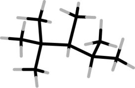 What is the systematic name of the molecule shown?   A)  2,2,3,4-tetramethylpentane B)  2,3,4,4-tetramethylpentane C)  1,2,3,4,4-pentamethylbutane D)  1,1,1,2,3,3-hexamethylpropane E)  2-tert-butyl-3-methylbutane