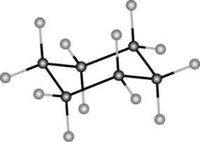 Name this molecule.   A)  dodecane B)  cyclohexane (boat conformation)  C)  cyclohexane (chair conformation)  D)  puckerane E)  trans-cyclohexane