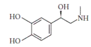 What type of amine is adrenaline, which is depicted below?   A)  aromatic B)  auxiliary C)  primary D)  secondary E)  tertiary