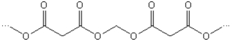 Draw the skeleton structure for the monomer or monomers from which the following polymer is derived.  
