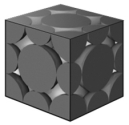 Consider the three unit cells below for ionic solids. In each unit cell, one of the ions is arranged in one of the standard unit cell structures while the other is found between these sites. What are the names of the minerals associated with each of these structures? I __________; II __________; III __________.       I.In addition to the ions II.There are 14 large and III.There are 14 small and shown, there is another 4 small ions depicted. 8 large ions depicted. at the very center of the unit cell