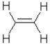 Describe the valence bond picture of bonding in ethylene, which is shown below. Identify the number of valence electrons, the number of pi bonds, the number of sigma bonds, and the hybridization of the carbon atomic orbitals.  