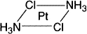 What is the correct name for the following compound?   A)  cis-diamminedichloroplatinum(II)  B)  trans-diamminedichloroplatinum(III)  C)  trans-diamminedichloroplatinum(II)  D)  trans-dichlorodiammineplatinum(II)  E)  cis-diamminedichloroplatinum(III) 