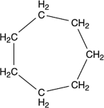 <strong>A molecule with the formula C<sub>7</sub>H<sub>14</sub> was found to have carbons that were all identical in terms of structure. That is, each carbon atom was bonded to exactly the same kinds of atoms as all the rest. What is a reasonable structure for this molecule?</strong> A) CH<sub>3</sub>(CH<sub>2</sub>)<sub>5</sub>CH<sub>3</sub> B) C) CH<sub>2</sub>(CH<sub>2</sub>)<sub>5</sub>CH<sub>2</sub> D)