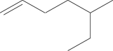 Name the compound.   A)  3-methyl-6-heptene B)  5-ethyl-1-hexene C)  5-methyl-1-heptene D)  2-ethyl-5-hexene E)  3-methylpentylethylene