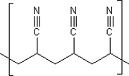 Draw the skeleton structure for the monomer or monomers from which the following polymer is derived.  