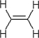 Describe the valence bond picture of bonding in ethylene, which is shown below. Identify the number of valence electrons, the number of pi bonds, the number of sigma bonds, and the hybridization of the carbon atomic orbitals.  