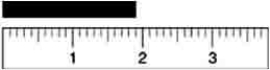 Given the following figure, which of the measurements listed is the best estimate of the length of the aluminum rod?   A)  1.8 cm B)  1.81 cm C)  1.810 cm D)  1.9 cm E)  2 cm