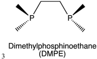Dimethylphophsinoethane (DMPE) , which is shown below, is an example of a ________ ligand.   A) undentate B) monodentate C) bidentate D) tridentate E) pincer