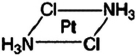 What is the correct name for the following compound?   A) cis-diamminedichloroplatinum(II)  B) trans-diamminedichloroplatinum(III)  C) trans-diamminedichloroplatinum(II)  D) trans-dichlorodiammineplatinum(II)  E) cis-diamminedichloroplatinum(III) 