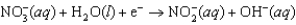 <strong>Enzymes in plants convert nitrate into ammonia. The unbalanced half-reaction equation is given below. What is the stoichiometric coefficient of water in the balanced reaction equation? </strong> A)0 B)1 C)2 D)3 E)4