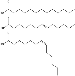 The molecules drawn below are examples of ________   A) nucleic acids. B) amino acids. C) carbohydrates. D) fatty acids. E) steroidal acids.