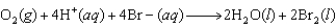 For the following reaction, predict the pH if the pressure of O<sub>2</sub> is 3.00 atm and the bromide ion concentration is 2.10 M. The measured cell potential (E<sub>cell</sub>) was 0.100V.   Half reactions:   E<font face= symbol ></font> <font face= symbol ></font> <font face= symbol ></font>1.077 V   E<font face= symbol ></font> <font face= symbol ></font> <font face= symbol ></font>1.229 V