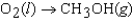 The symbol <font face= symbol ></font><font face= symbol ></font>   (CH<sub>3</sub>OH, l)  refers to which of the following reactions? A)    B)        C)        D)    E)   