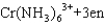 Which statement about the reaction below, where en <font face= symbol ></font> ethylenediamine (H<sub>2</sub>NCH<sub>2</sub>CH<sub>2</sub>NH<sub>2</sub>) , is not correct?       A) The reaction is product-favored because the entropy of the system increases. B) The Lewis basicity of the amino groups in en is comparable to that of the ammonia molecules. C) The reaction is reactant-favored because the concentration of ammonia on the right side is higher than the concentration of en on the left side. D) The reaction enthalpy is small because the Cr-NH<sub>3</sub> and Cr-en bond strengths are very similar. E) Both Cr(NH<sub>3</sub>) <sub>6</sub><sup>3</sup><font face= symbol ><sup></sup></font> and Cr(en) <sub>3</sub><sup>3</sup><font face= symbol ><sup></sup></font> have an octahedral coordination geometry and a coordination number of 6.