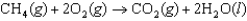 What is the standard entropy change when 10.0 g of methane reacts with 10.0 g of oxygen?    