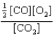 <strong>At a high temperature, carbon dioxide decomposes to produce carbon monoxide and oxygen. Which expression corresponds to the equilibrium constant for the reaction written as      </strong> A)   B)   C)   D)   E)   <div style=padding-top: 35px> 