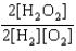 Which expression corresponds to the equilibrium constant for the reaction written as 2H<sub>2</sub>(g)  <font face= symbol ></font> O<sub>2</sub>(g)    2H<sub>2</sub>O<sub>2</sub>(g) ? A) [H<sub>2</sub>]<sup>2</sup>[O<sub>2</sub>] B)    C)    D)    E)   
