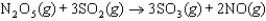 If the rate of formation of nitrogen monoxide is 0.413 M/s, what is the rate of disappearance of SO<sub>2</sub>?   A) 0.207 M/s B) 0.280 M/s C) 0.413 M/s D) 0.620 M/s E) 1.24 M/s