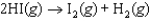 The disappearance of HI in the reaction   is shown in the following figure. What is the instantaneous rate of this reaction at t <font face= symbol ></font> 5 s if the instantaneous rate of change of [HI] is 0.02 M/s?   A) 0.2 M/s B) 0.01 M/s C) 0.02 M/s D) 0.100 M/s E) 0.04 M/s