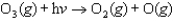 A proposed mechanism for the photodecomposition of ozone in the atmosphere is: Step 1:   Step 2:   Which of the following species is an intermediate? A) O<sub>3</sub> B) h<font face= symbol ></font> C) O<sub>2</sub> D) O E) This mechanism has no intermediates.