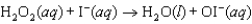The mechanism for the reaction   in the presence of I<font face= symbol ><sup></sup></font>(aq)  is proposed to be: Step 1:   (slow)  Step 2:   (fast)  What is the rate law for the overall reaction? A) Rate <font face= symbol ></font> k[H<sub>2</sub>O<sub>2</sub>] B) Rate <font face= symbol ></font> k[H<sub>2</sub>O<sub>2</sub>]<sup>2</sup> C) Rate <font face= symbol ></font> k[H<sub>2</sub>O<sub>2</sub>][I<font face= symbol ><sup></sup></font>] D) Rate <font face= symbol ></font> k[H<sub>2</sub>O<sub>2</sub>][OI<font face= symbol ><sup></sup></font>] E) Rate <font face= symbol ></font> k[H<sub>2</sub>O<sub>2</sub>]<sup>2</sup>[I<font face= symbol ><sup></sup></font>]/[H<sub>2</sub>O]
