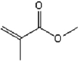 Methyl methacrylate, illustrated below, is the monomer for poly(methyl methacrylate), which is used in making shatterproof transparent plastic. Draw a few subunits of the skeleton structure of poly(methyl methacrylate).  