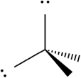 Select which of the following repulsive interactions between electron pairs would be greatest. A)    B)    C)    D)    E) All involve equal repulsive forces.