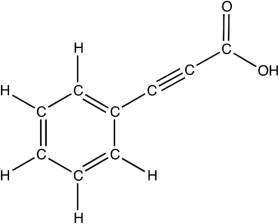 Consider the molecule below-how many sp hybridized carbon atoms are present in the molecule?   A) 2 B) 0 C) 3 D) 4  E) 1
